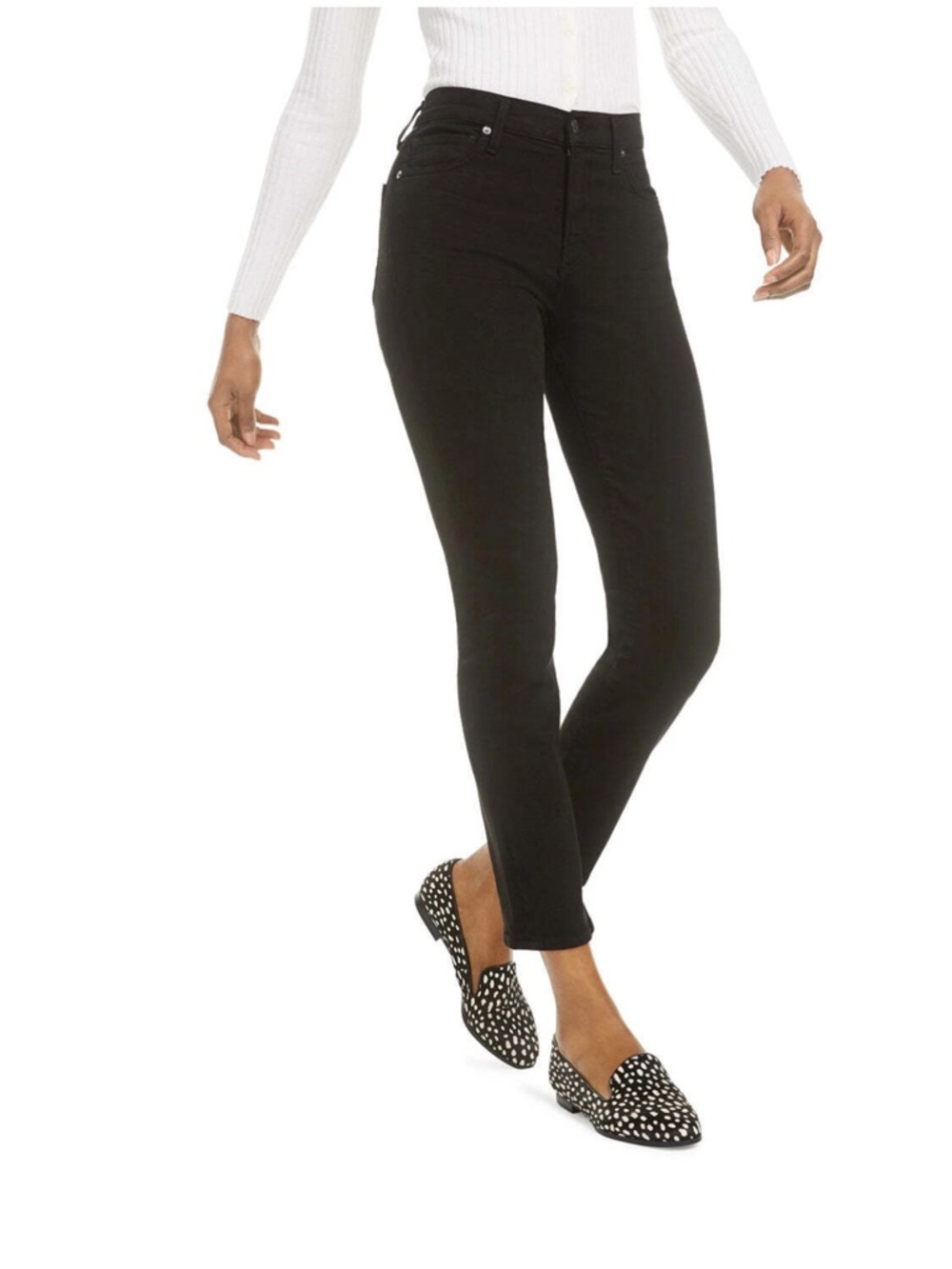 Citizens of Humanity Harlow Ankle High Rise Slim Jean, Black, Size 28